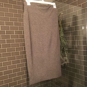 Old Navy Knit Gray Pencil Skirt